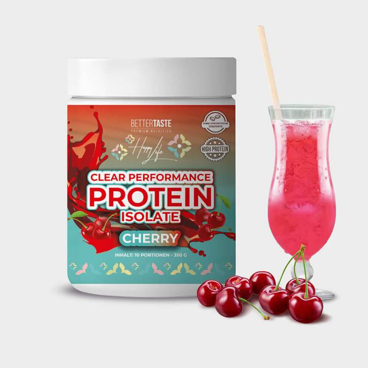 HAPPY LIFE - CLEAR PERFORMANCE PROTEIN ISOLATE – CHERRY