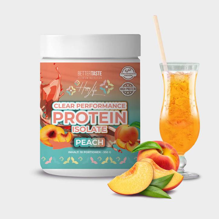 HAPPY LIFE - CLEAR PERFORMANCE PROTEIN ISOLATE – PEACH