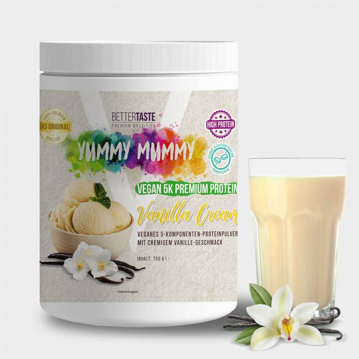 YUMMY MUMMY VEGAN 5K PREMIUM PROTEIN VANILLA CREAM