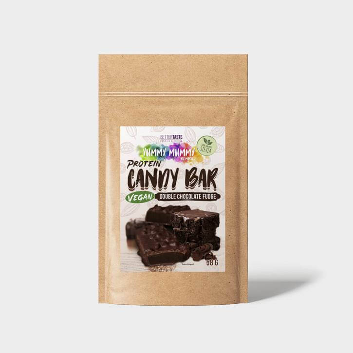 YUMMY MUMMY PROTEIN CANDY BAR – DOUBLE CHOCOLATE FUDGE