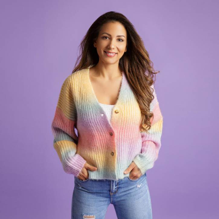 HEART & MOTION - RAINBOW CARDIGAN