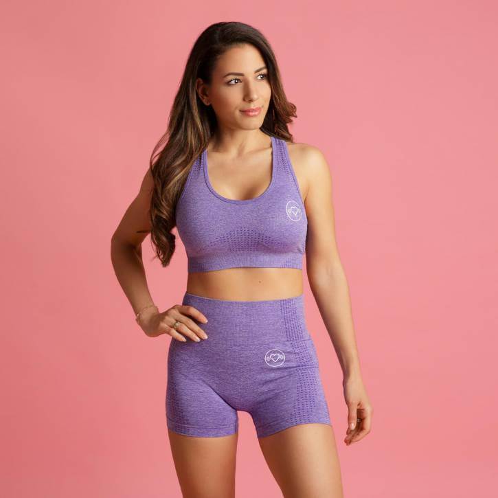 HEART & MOTION - SEAMLESS BASIC PANTS SHORT LILAC