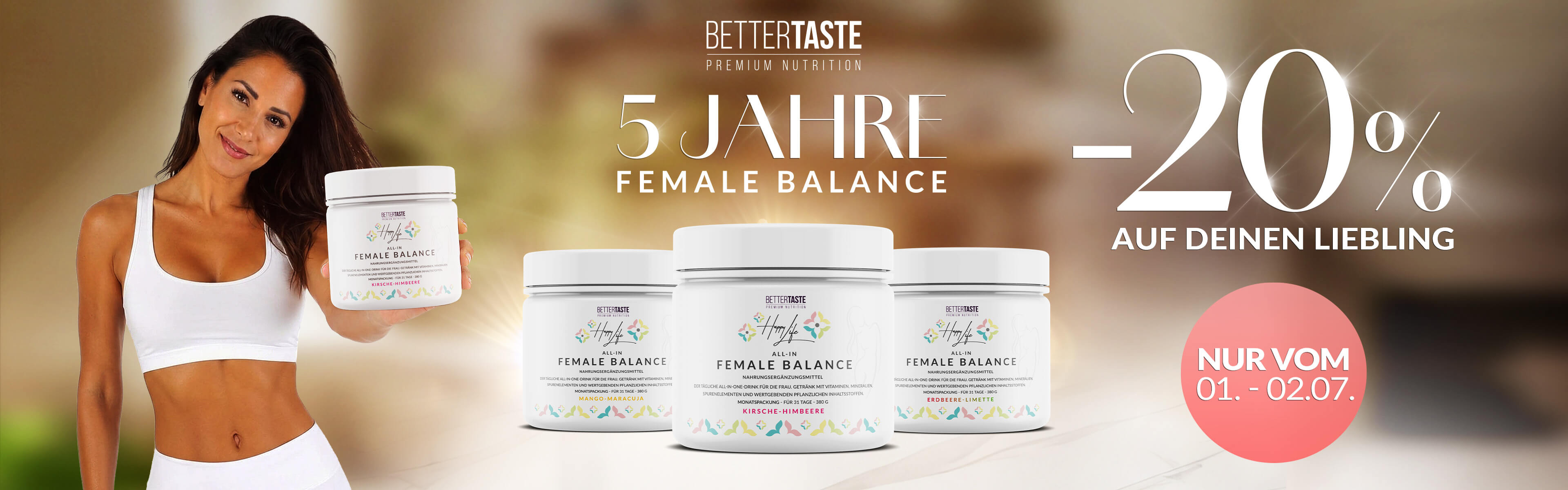 5 Jahre Female Balance - 20 % Rabatt auf deinen Liebling!