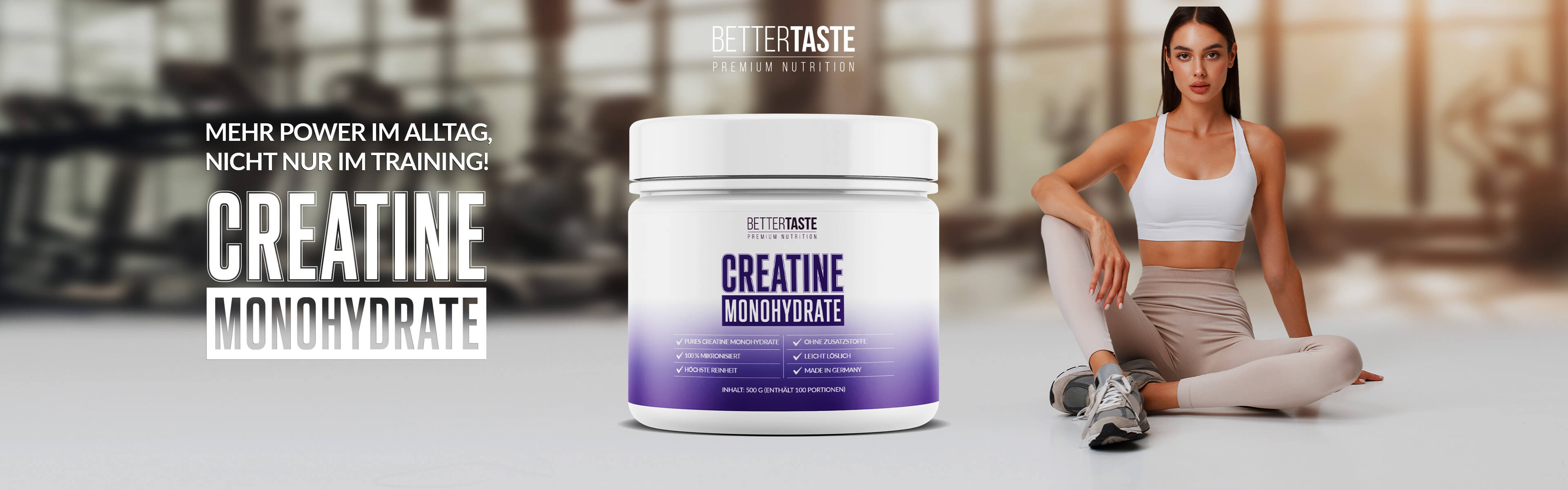 Mehr Power im Alltag, nicht nur im Training! CREATINE MONOHYDRATE
