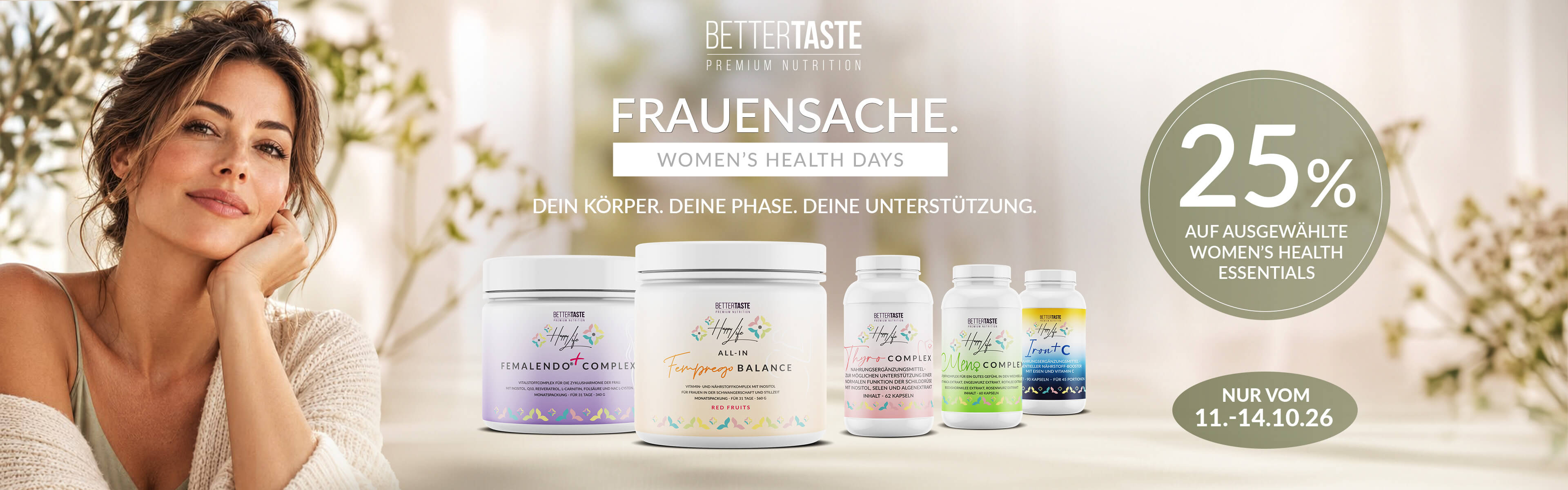 Womens Health Day - 25 % Rabatt auf ausgewählte Produkte