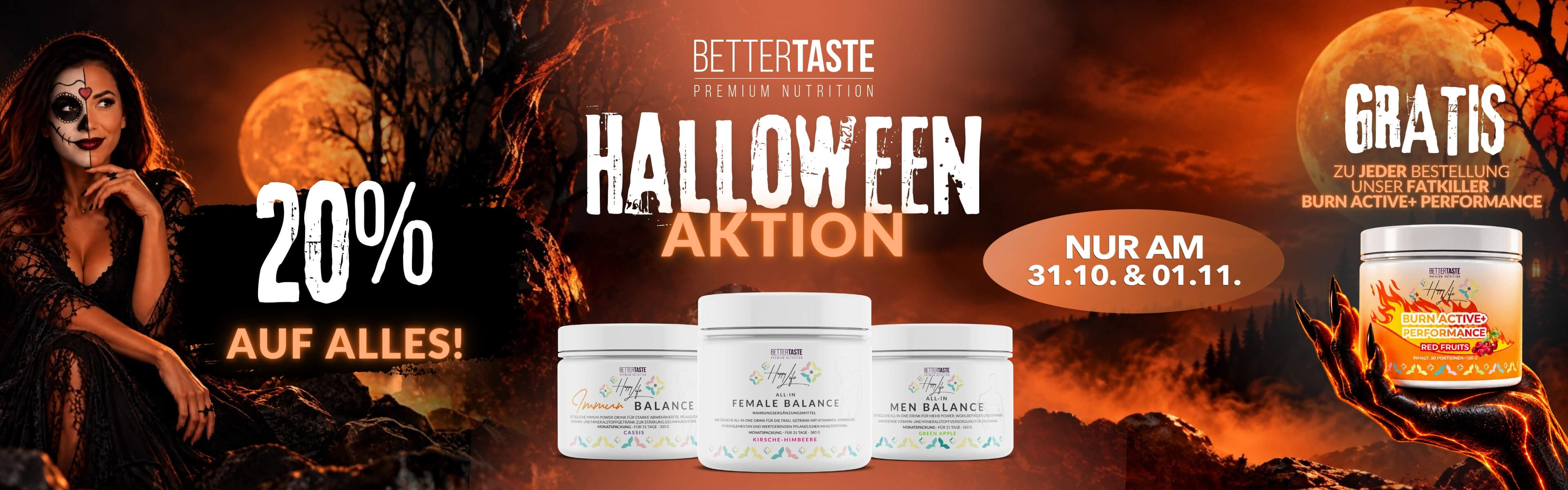Halloween Aktion - 20 % auf alles!