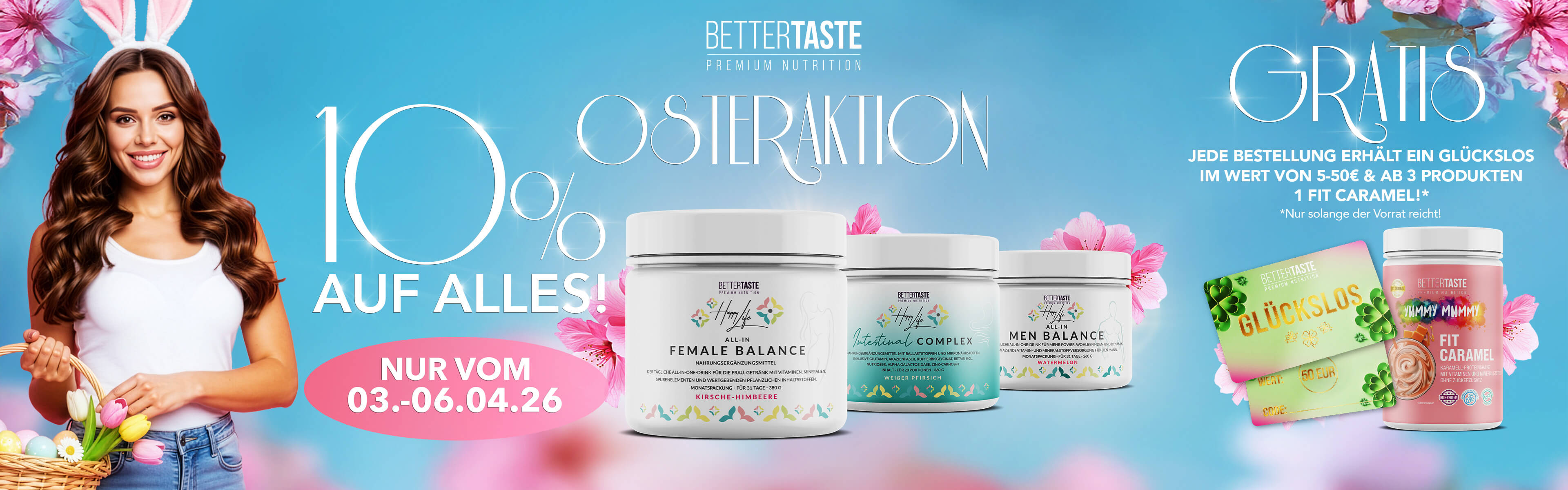 Osteraktion mit 10 % Rabatt auf alles!