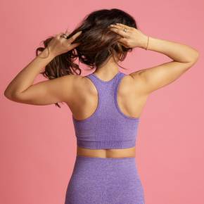 HEART & MOTION - SEAMLESS BASIC SPORTSBRA LILAC