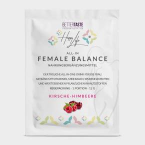 HAPPY LIFE - ALL IN FEMALE BALANCE TRAVELPACK - KIRSCHE-HIMBEERE