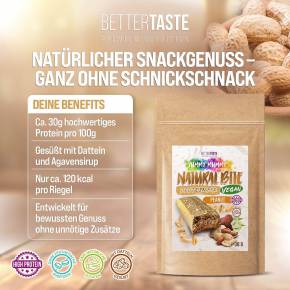 YUMMY MUMMY 10ER SET NATURAL BITE PROTEIN BAR – PEANUT