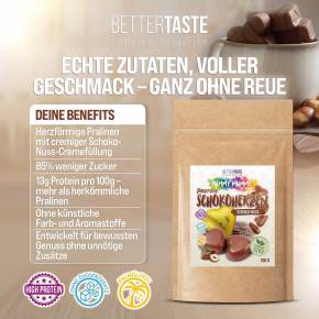 YUMMY MUMMY PROTEIN SCHOKOHERZEN SCHOKO NUSS CREME
