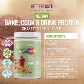 YUMMY MUMMY VEGAN BAKE COOK & DRINK PROTEIN