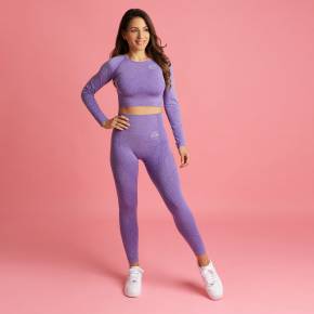 HEART & MOTION - SEAMLESS BASIC PANTS LONG LILAC