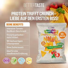 YUMMY MUMMY 3ER SET PROTEIN CHIPS NACHO STYLE – TOMATE-BASILIKUM