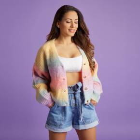 HEART & MOTION - RAINBOW CARDIGAN