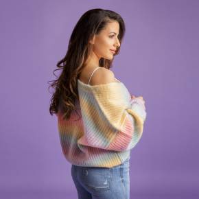 HEART & MOTION - RAINBOW CARDIGAN